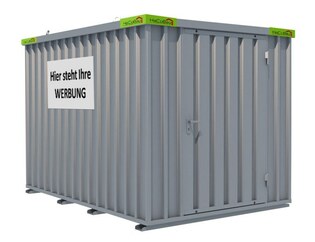 Werbetafeln für Container