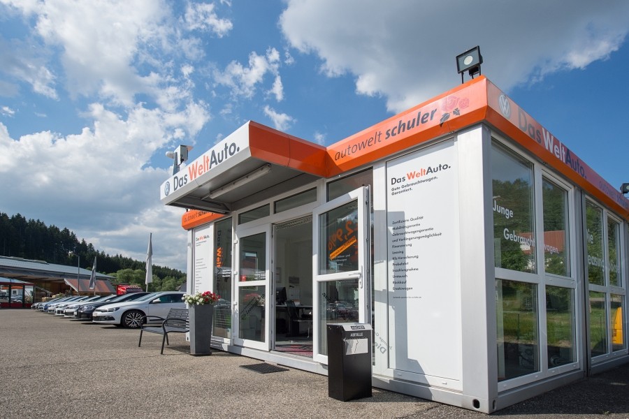 Verkaufscontainer kaufen Verkaufspavillon bauen Hacobau GmbH