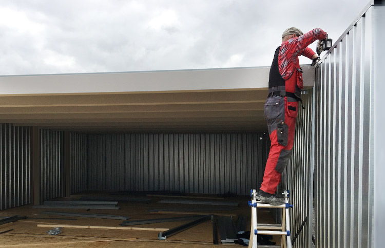 Nicht-isolierte Halle im modularen Systembau
