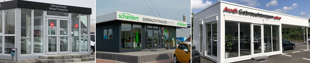 Verkaufspavillon gebaut für Autohaus Fleischhauer - Autohaus Senger & Kraft