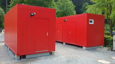 Sanitärcontainer Bürocontainer Baucontainer in lackierter Ausführung