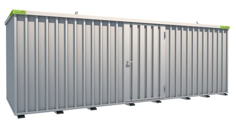 Baucontainer 6m x 2m mit Einflügeltür lange Seite