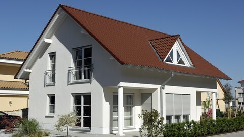 Сologne, Germany - May 25, 2011: Typical one-familiy house in the new housing area of Cologne-Widdersdorf.