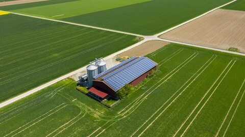 Hallenbau von Hacobau mit Photvoltaikanlage