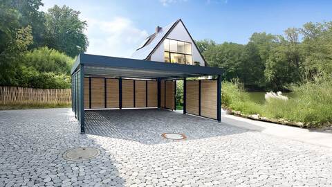 Stahlfertigcarports  Metallcarports Fertigcarports Stahlcarports von Hacobau kaufen