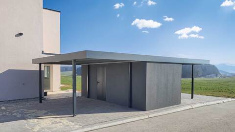 Stahlfertigcarports  Metallcarports Fertigcarports Stahlcarports von Hacobau kaufen