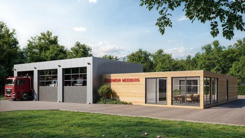 Feuerwehrgerätehäuser günstig bauen in Modulbauweise