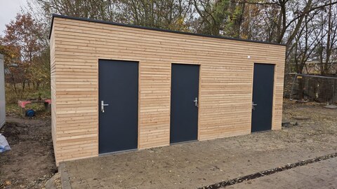 Sanitärcontainer von Hacobau GmbH