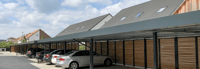 Stahlfertigcarports Carportreihenanlage von Hacobau