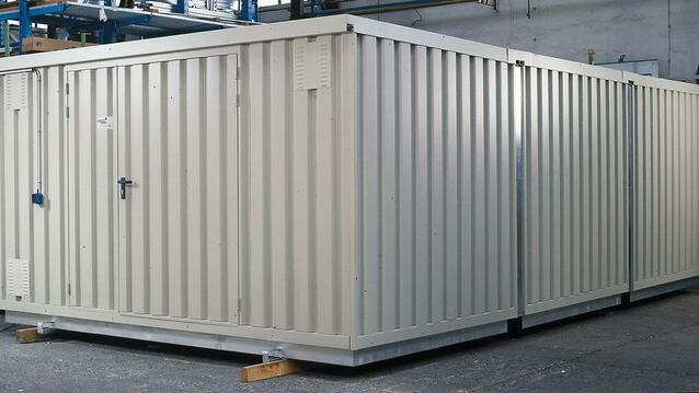 Lagercontainer Kombination in isolierter Ausführung.