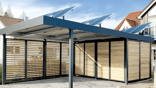 Solaranlage für Stahlcarportdächer von Hacobau