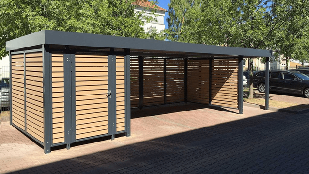 Fahrradgaragen von Hacobau GmbH Fahrradboxen von Hacobau GmbH