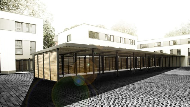 Stahlcarports als Reihenanlage von Hacobau GmbH