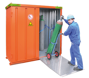 Gaslagercontainer / Gefahrstofflagerung  von Hacobau GmbH