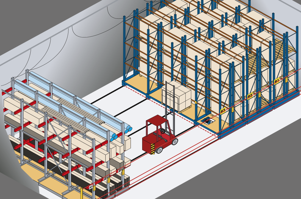 Verschiebbare Regelsysteme von Hacobau GmbH Verfahrbare Regale Schieberegalsysteme