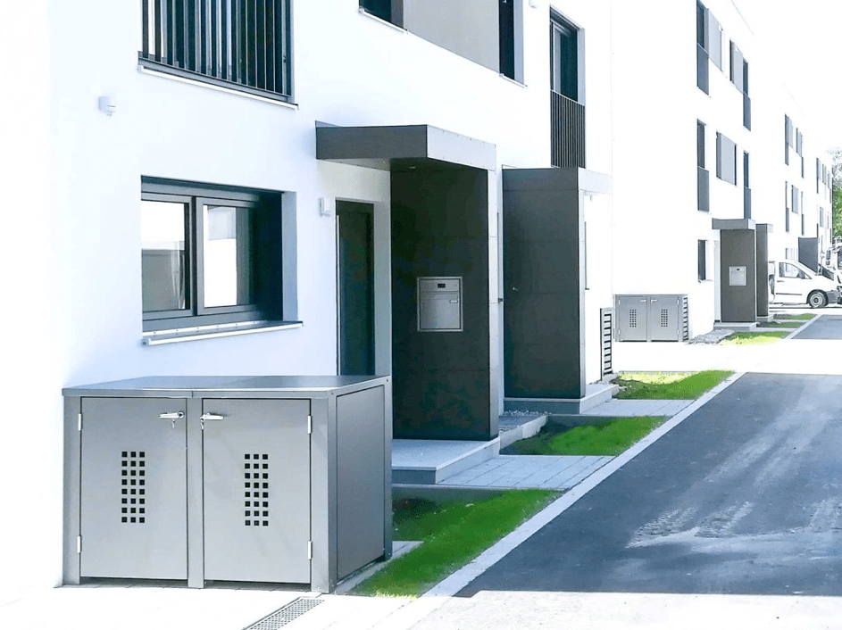 Einhausungen für Mülltonnen von Hacobau Mülltonnenboxen von Hacobau
