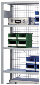 Drahtgitterseitenwand für Fachbodenregale von Hacobau GmbH Drahtgitterseitenwand Rückwand aus Drahtgitter für Regalsysteme