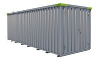 Materialcontainer 6m x 2m mit Doppelflügeltür