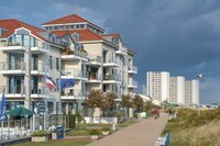 Beach promenade in Burgtiefe on the island Fehmarn at the Baltic Sea, Schleswig-Holstein, Germany, Europe