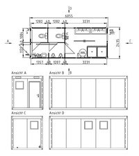 Raummodule Sanitärcontainer Toilettencontainer