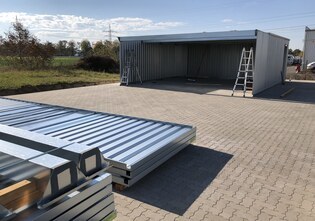 Reifenlagerhallen inkl. Reifenregale geliefert und montiert von Hacobau Räderlagerung und Reifenlagerung