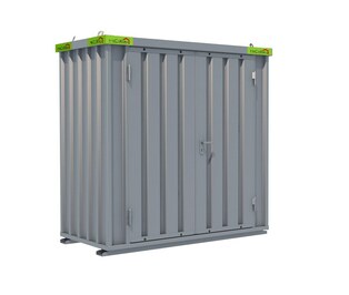 Baucontainer 1m x 2m mit Doppelflügeltür