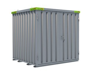 Materialcontainer 2m x 2m mit Doppelflügeltür