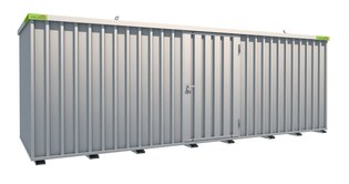 Baucontainer 6m x 2m mit Einflügeltür lange Seite
