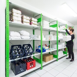 Weitspannregalanlage günstig kaufen bei Hacobau GmbH Weitspannregale günstig kaufen ab Hersteller