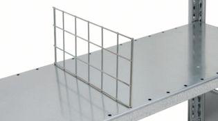 Drahtgitter zum Stecken für Fachbodenregale von Hacobau GmbH Unterteilungsgitter zum Stecken aus Drahtgitter für Regale