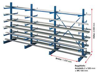 Kragarmregale zur optimalen Lagerung von Langgütern aus Frankfurt