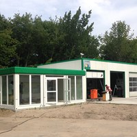 Werkstattcontainer Verkaufspavillon und Systemleichtbauhalle, Berlin