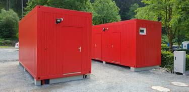 Sanitärcontainer Bürocontainer Baucontainer in lackierter Ausführung