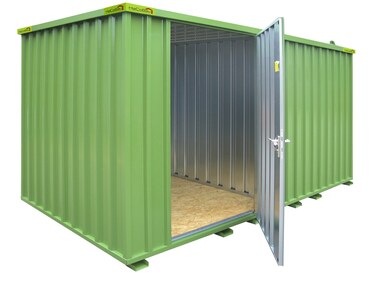 Container zur Lagerung von Materialien und Baustoffen