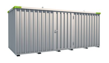 Lagercontainer 5m x 2m mit Einflügeltür lange Seite