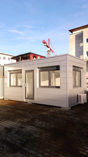 Verkaufspavillons - B&uuml;rocontainer mit Kasettenoptik