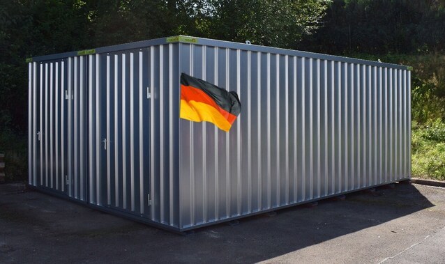 Container zur Lagerung von Materialien und Baustoffen