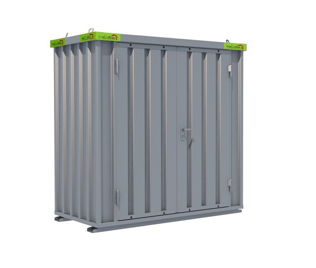 Baucontainer 1m x 2m mit Doppelflügeltür